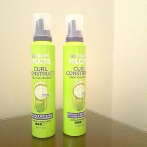 Garnier Fructis Curl Construct Mousse 2 New Bottles defined soft curls hair
